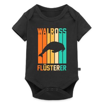Walross - Baby Premium Kurzarmbody - Schwarz - Vorne