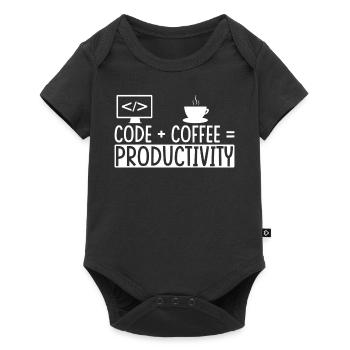 Coder Coffee Gift - Baby Premium short-sleeve bodysuit - black - Front