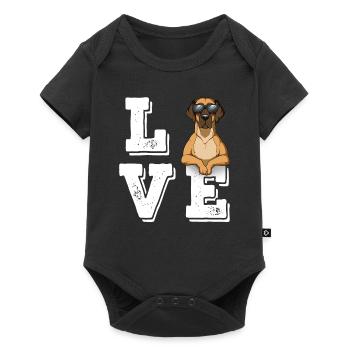 Amour Grand Danois - Body à manches courtes Premium Bébé - noir - Devant