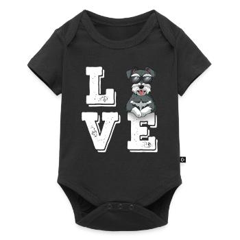 Schnauzer miniature d’amour - Body à manches courtes Premium Bébé - noir - Devant