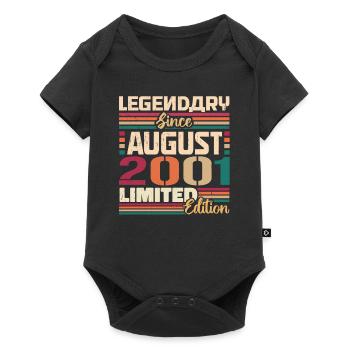 2001 August Birthday Legend August 2001 - Baby Premium short-sleeve bodysuit - black - Front