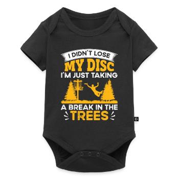 Let me play Discgolf - Baby Premium short-sleeve bodysuit - black - Front