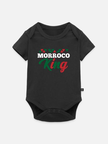 Marokko - Baby Premium Kurzarmbody - Schwarz