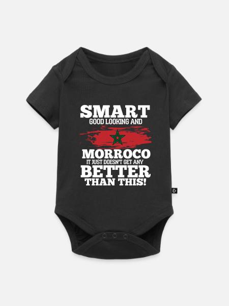 Marokko - Baby Premium Kurzarmbody - Schwarz