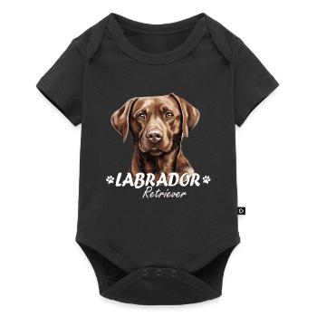 Chocolate Labrador Retriever Brown Labbi Dog - Baby Premium short-sleeve bodysuit - black - Front