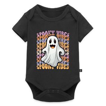 Halloween Spooky Vibes Ghost pour la prochaine fête - Body à manches courtes Premium Bébé - noir - Devant