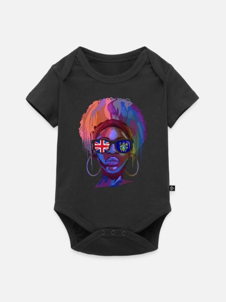 Pitcairninseln - Baby Premium Kurzarmbody - Schwarz