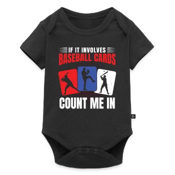 Si cela implique des cartes de baseball, comptez-moi dans Funny Me - Body à manches courtes Premium Bébé - noir - Devant