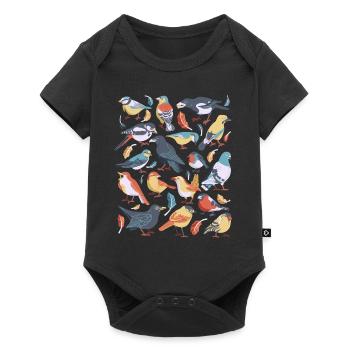 Birds - Baby Premium short-sleeve bodysuit - black - Front