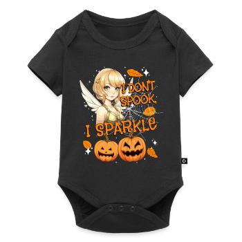 Halloween-Fee Verkleidung I don't spook, I sparkle - Baby Premium Kurzarmbody - Schwarz - Vorne