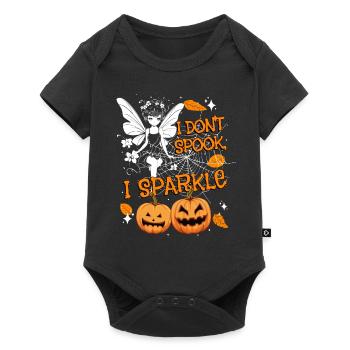Halloween-Fee Verkleidung I don't spook, I sparkle - Baby Premium Kurzarmbody - Schwarz - Vorne