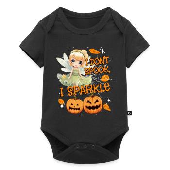 Halloween-Fee Verkleidung I don't spook, I sparkle - Baby Premium Kurzarmbody - Schwarz - Vorne