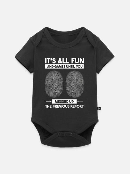 Forensischer Wissenschaftlicher Ermittler - Baby Premium Kurzarmbody - Schwarz