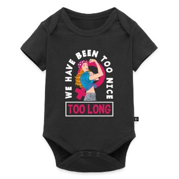 Feminismus Feministin - Baby Premium Kurzarmbody - Schwarz - Vorne