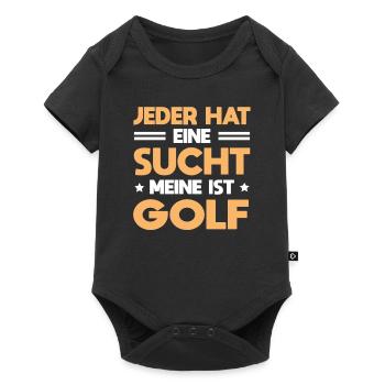 Golfspieler Golfen Golfspielen Meine Sucht Golf - Baby Premium Kurzarmbody - Schwarz - Vorne