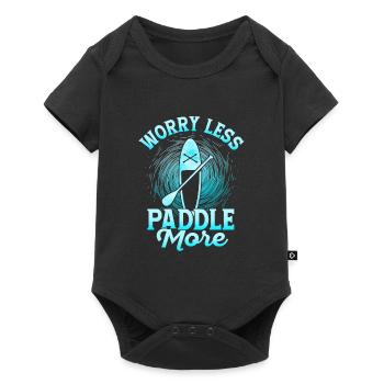 Souciez-vous moins de pagaie plus de planche à pagaie debout - Body à manches courtes Premium Bébé - noir - Devant