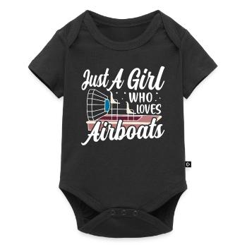 Just A Girl Who Loves Airboats Propeller Swamp Hyd - Baby Premium Kurzarmbody - Schwarz - Vorne