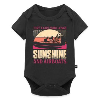 Juste une fille qui aime le soleil et les hydrops d’hydroglisseurs - Body à manches courtes Premium Bébé - noir - Devant