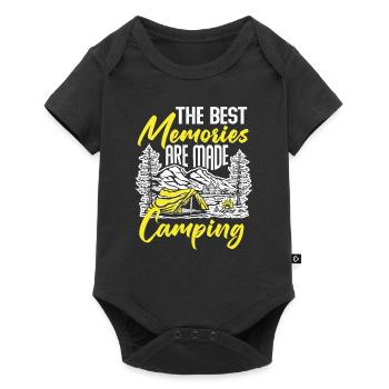 Camping Memories Campsite Camping Camper - Baby Premium short-sleeve bodysuit - black - Front