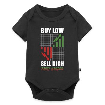 Global Stock Trading - Buy Low, High - Baby Premium short-sleeve bodysuit - black - Front