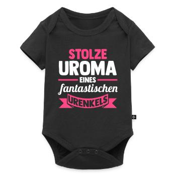 Urgroßmutter Uroma - Baby Premium Kurzarmbody - Schwarz - Vorne