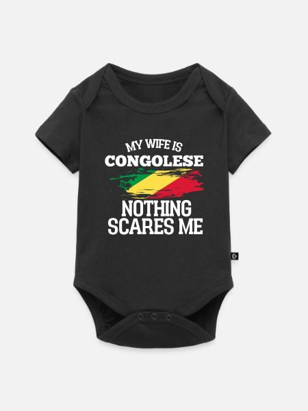Kongo Ehefrau - Baby Premium Kurzarmbody - Schwarz