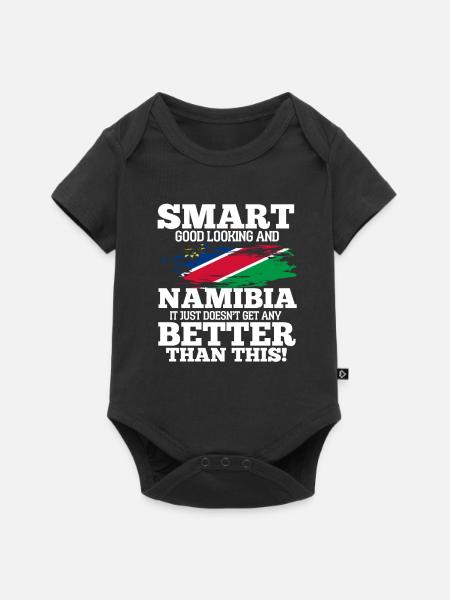 Namibia - Baby Premium Kurzarmbody - Schwarz