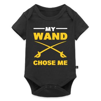 My Wand Chose Me Schwertkämpfer - Baby Premium Kurzarmbody - Schwarz - Vorne