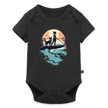 French Bulldog | SUP Stand Up Paddling Surf Girl - Baby Premium short-sleeve bodysuit - black - Front