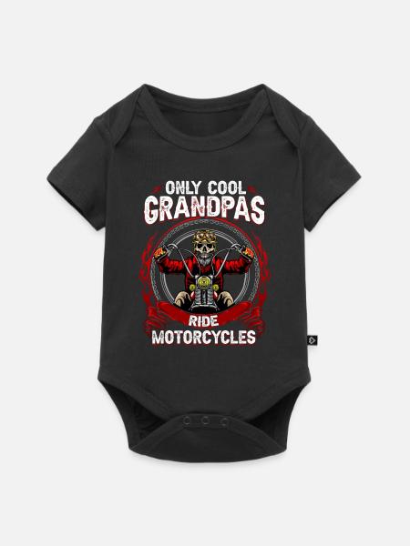 Cool Opa Biker - Baby Premium Kurzarmbody - Schwarz