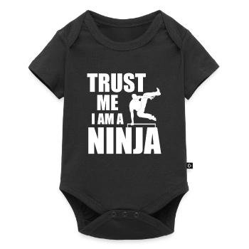 Croyez-moi, je suis un ninja parkour freerunning - Body à manches courtes Premium Bébé - noir - Devant