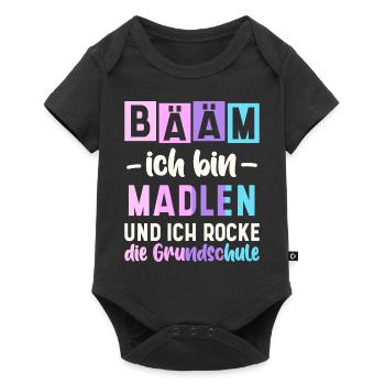 Name Madlen Geschenk Grundschule - Baby Premium Kurzarmbody - Schwarz - Vorne