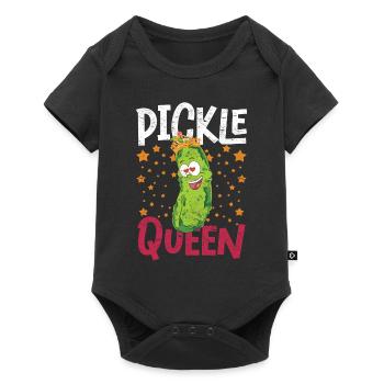 Cucumber Queen Pickle Women Gift Cucumbers - Baby Premium short-sleeve bodysuit - black - Front