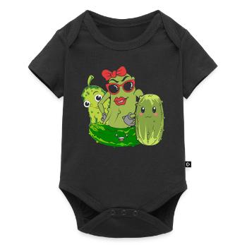Pickle Lunettes de soleil Cadeau Concombre Drôle - Body à manches courtes Premium Bébé - noir - Devant