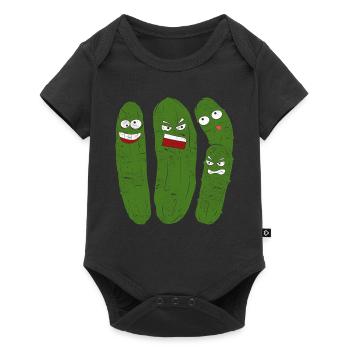 Pickle Sour Gherkin Gift Funny Cucumber - Baby Premium short-sleeve bodysuit - black - Front