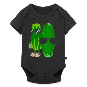Sour Gherk Cool Lunettes de soleil cadeau Concombre - Body à manches courtes Premium Bébé - noir - Devant