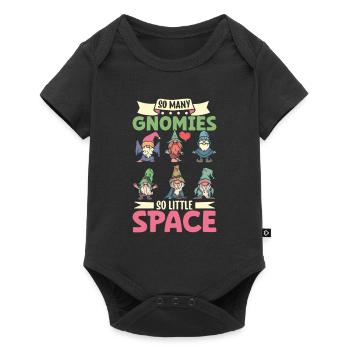 So viele Gartenzwerge und so wenig Platz - Baby Premium Kurzarmbody - Schwarz - Vorne