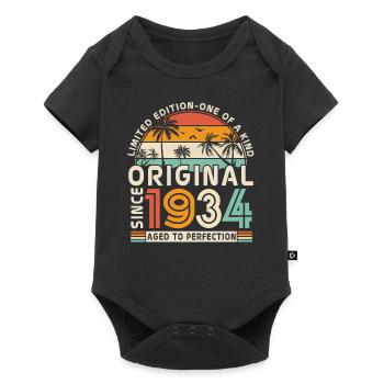 Vintage Original depuis 1934 Cadeau d’anniversaire - Body à manches courtes Premium Bébé - noir - Devant