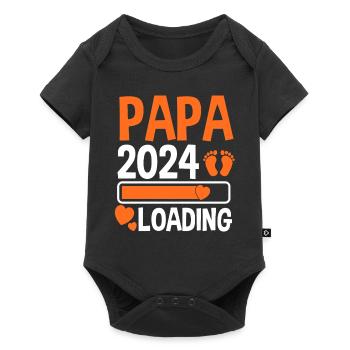 Werdender Papa 2025 - Baby Premium Kurzarmbody - Schwarz - Vorne