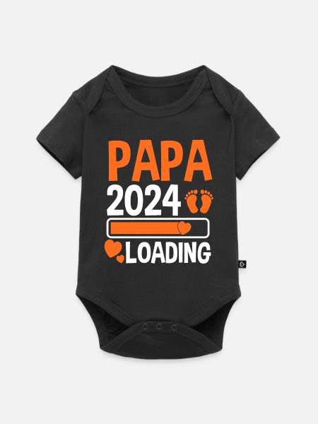 Werdender Papa 2025 - Baby Premium Kurzarmbody - Schwarz