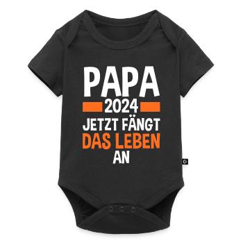 Werdender Papa 2028 - Baby Premium Kurzarmbody - Schwarz - Vorne
