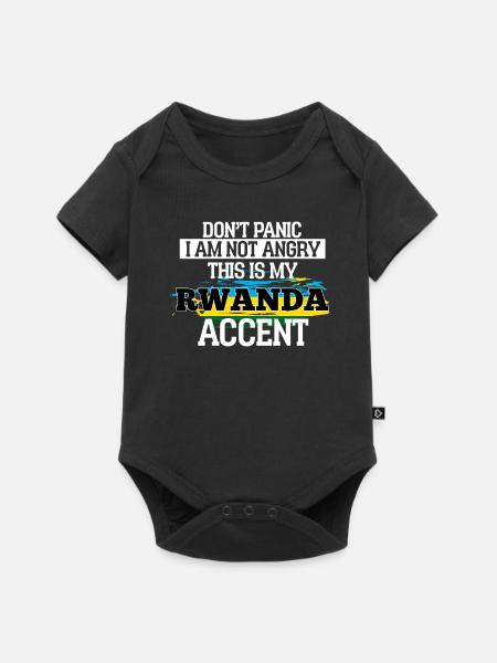 Rwanda - Baby Premium Kurzarmbody - Schwarz
