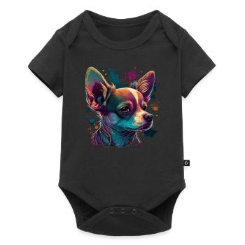 Chihuahua | Colorful Art Dog Puppy - Baby Premium short-sleeve bodysuit - black - Front