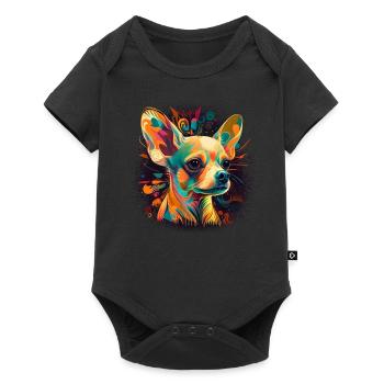 Chihuahua | Colorful Art Dog Puppy - Baby Premium short-sleeve bodysuit - black - Front