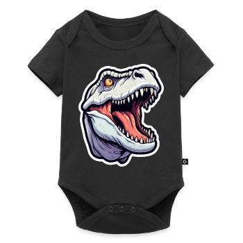Dinosaure T Rex - Body à manches courtes Premium Bébé - noir - Devant