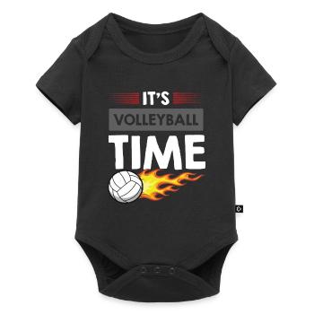 C’est l’heure du volleyball - Body à manches courtes Premium Bébé - noir - Devant
