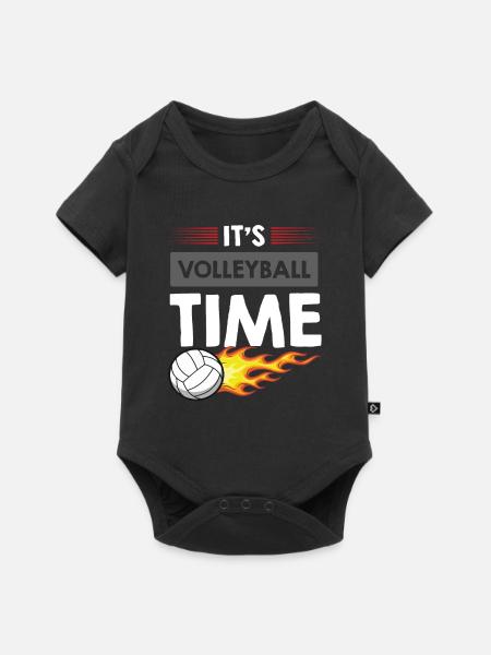 It's Volleyball Time - Baby Premium Kurzarmbody - Schwarz