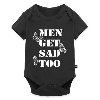 Vintage Men get sad too - Baby Premium short-sleeve bodysuit - black - Front