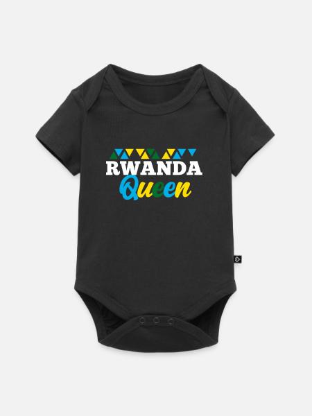 Rwanda - Baby Premium Kurzarmbody - Schwarz