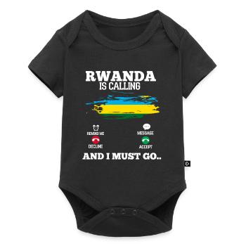 Rwanda - Body à manches courtes Premium Bébé - noir - Devant